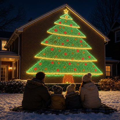 🎄Christmas Sale 50% OFF❄️-✨Christmas LED House Net & Smart Outdoor Wall Curtain Light