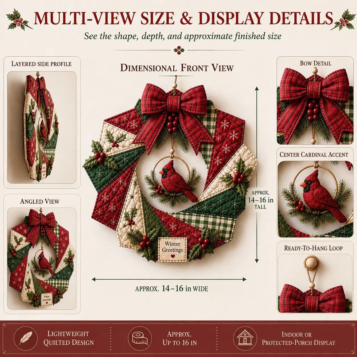🔥LAST DAY 50% OFF - 🎄Christmas Fabric Wreath DIY Kit 💫