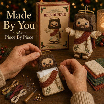 🔥Last day with huge discounts! – ✝️ Beginner-Friendly DIY Christian Block Figure Patchwork Ornament Kit Collection | Complete Kit with Pre-Cut Fabrics, Padded Ornament Form & Step-by-Step Guide Included 💕