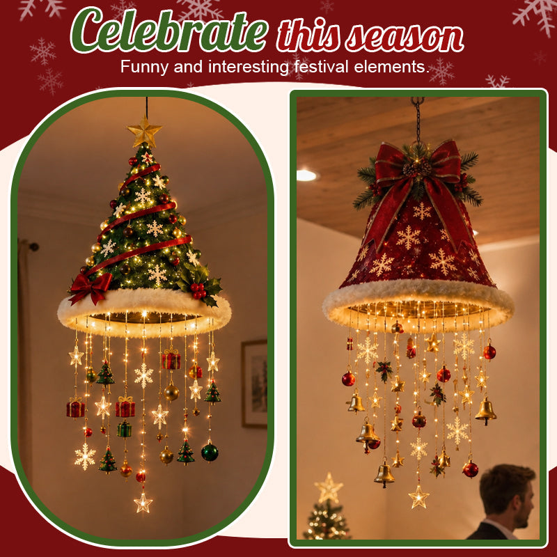 🎄Christmas Hat Hanging Light – Warm LED Glow & Festive Holiday Charm