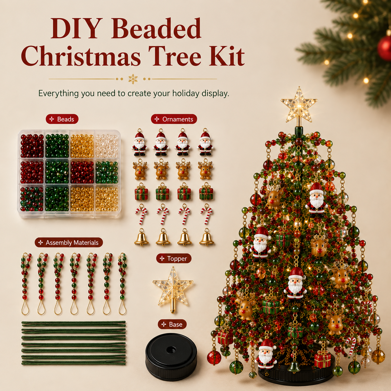🔥Hot Sale - 50% OFF🔥✨ Holiday Sparkle Collection™ – Create Your Own Beaded Christmas Wonderland🎄