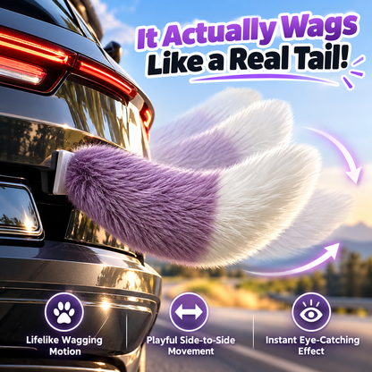 🥳2026 HOT SALE-🐾 Remote Control Moving Car Tail – USB Rechargeable Fluffy Vehicle Decoration