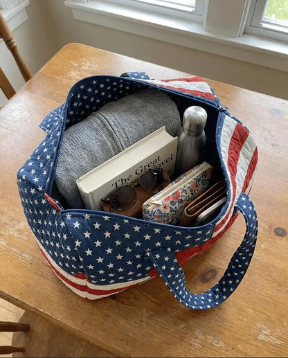 Handmade Quilted USA Tote Bag 🇺🇸 Proudly American-made💖