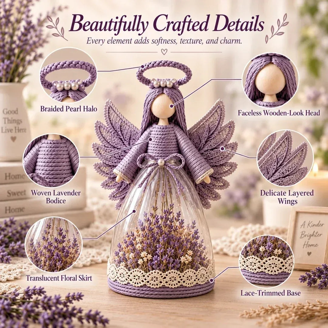 ⏳ Last Day 49% OFF – 👼 Blooming Guardian Angel Light | Floral Angel Figurine with Warm LED Glow in Lavender, Rose & Sage for Bedside Tables, Shelves & Meaningful Gifts ✨