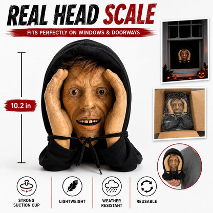 👀 Realistic Halloween Window Peeper – 10.2" Suction Cup Prank Decoration