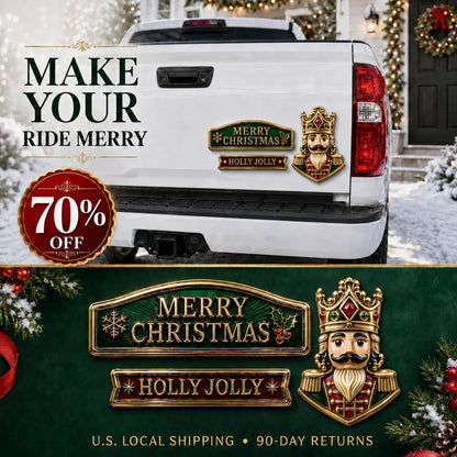 🔥 50K+ SOLD – 🎄 3-Piece Christmas Car Emblem Metal Badge Set | 3D Enamel Holiday Badges with Adhesive Backing for Trucks, SUVs & Festive Gifts 🎅✨