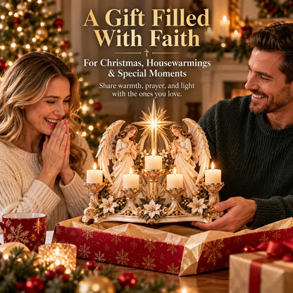 🎄 Christmas Hot Sale -✨🕯️ Light of His Presence — Sacred Christian Candleholder ✝️🤍