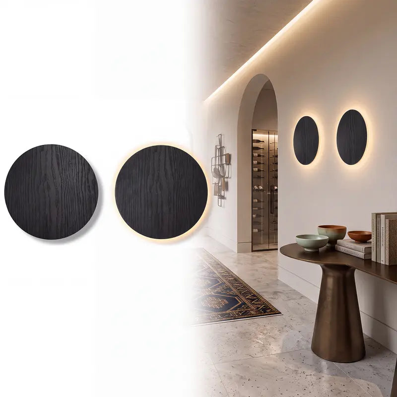 Minimalist Round LED Touch Sconce | 3 Color Modes