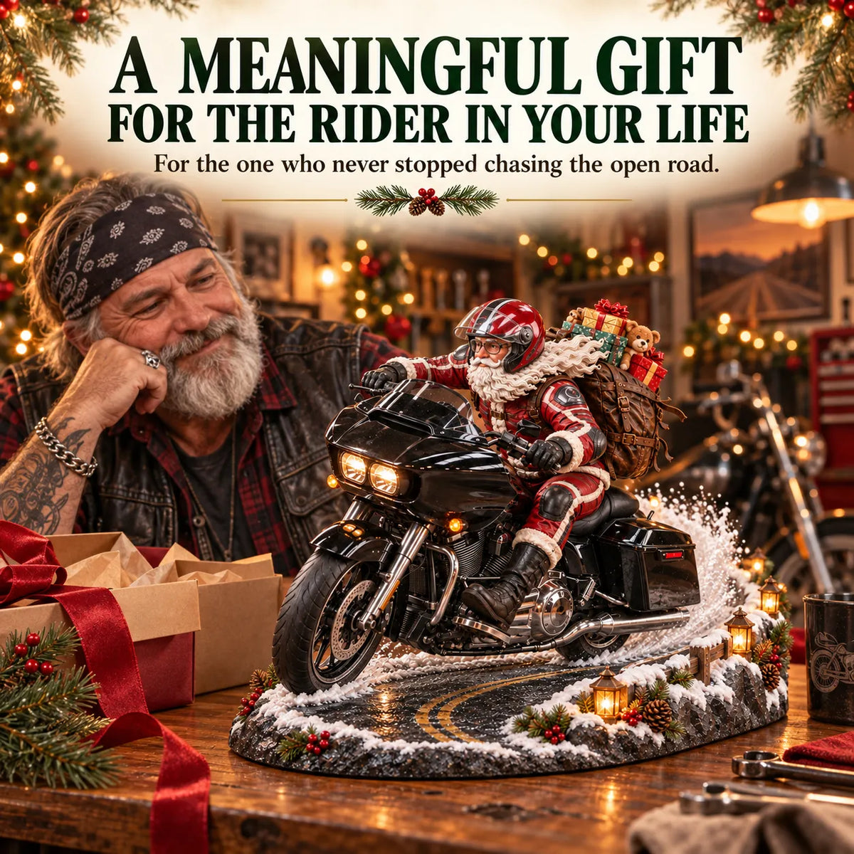 🎄 Christmas Hot Sale - 50% OFF🏍️🎅 Santa’s Ride Home – Christmas Motorcycle Keepsake Collection💨