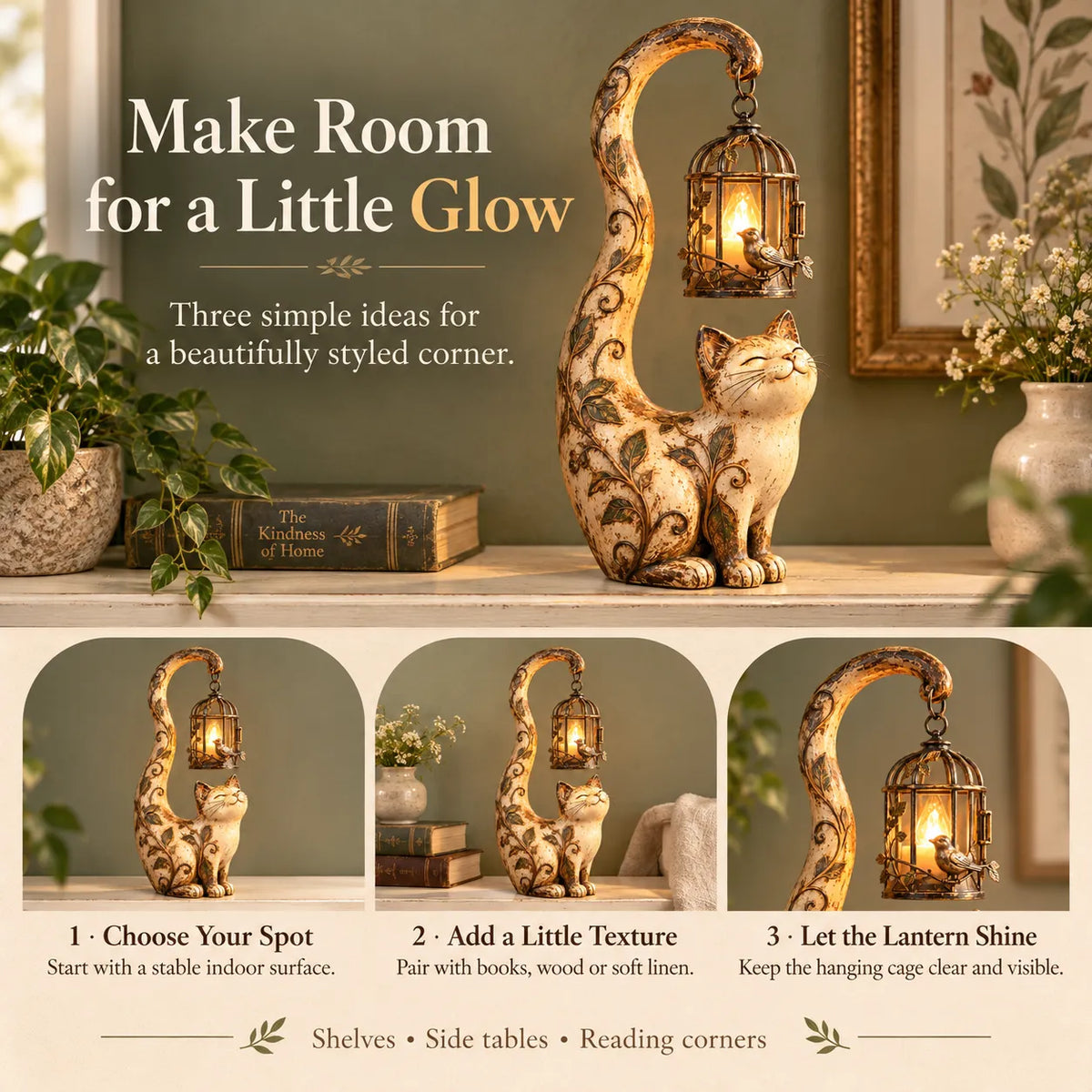 🏮 Little Guardian Lantern Figurines – A Cozy Glow for Any Corner (5 Styles)