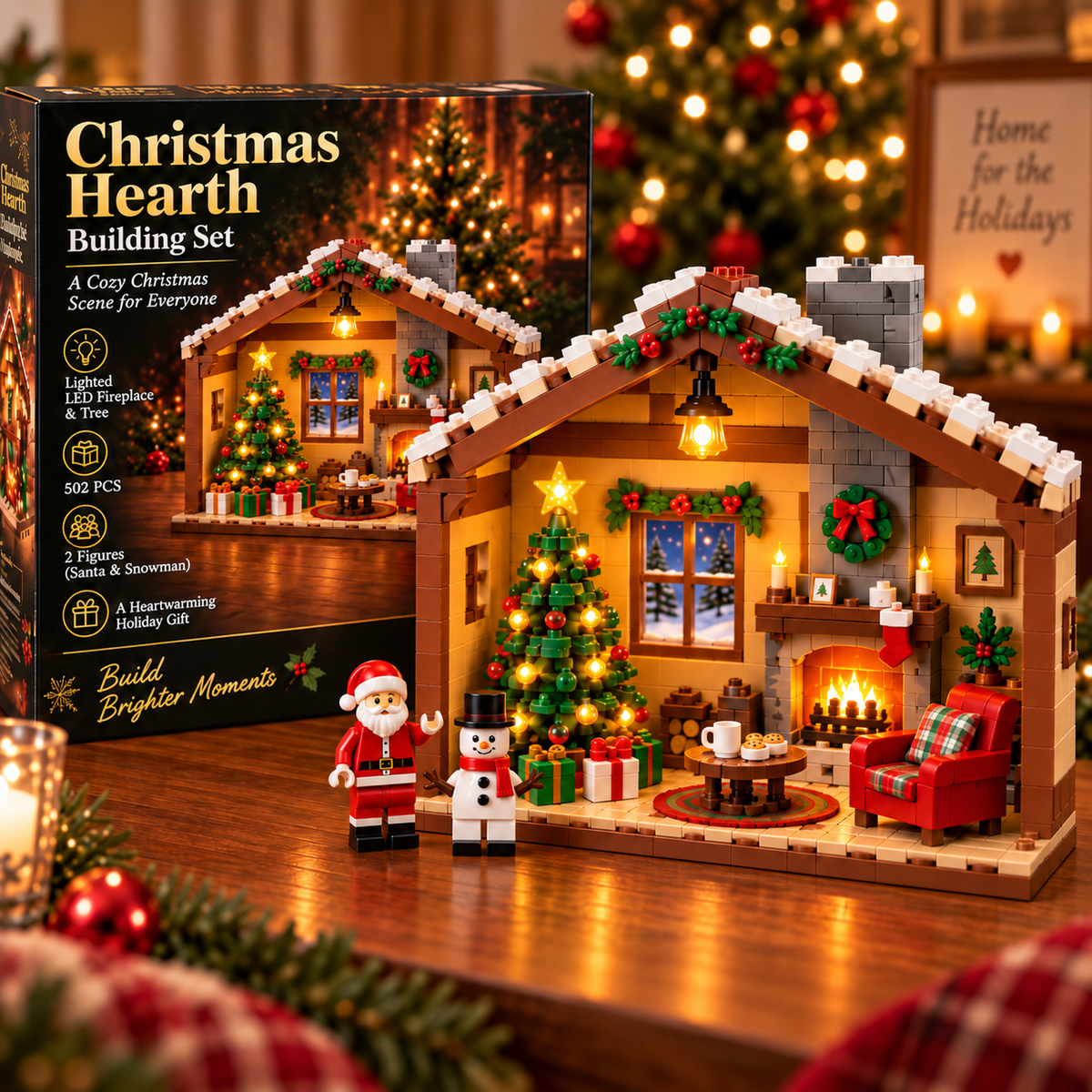 🎄 Christmas Hearth™ Lighted Building Set – Build, Glow & Treasure the Magic of Christmas