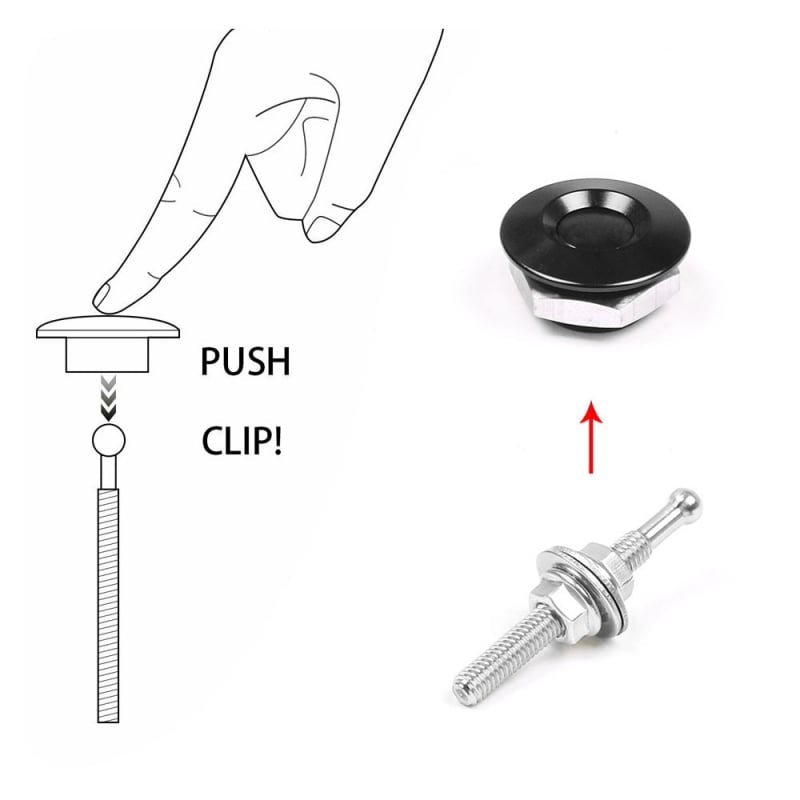 ⚡ 4-Piece Quick-Release Push Button Latch Kit – Secure Hood, Bumper & Panels in Seconds