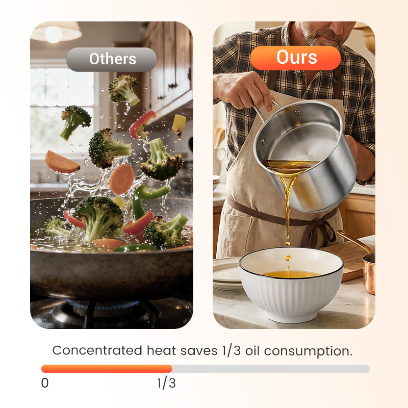 🎉Fry Crispy Food Instantly! No-Splash Oil-Saving Stainless Fryer