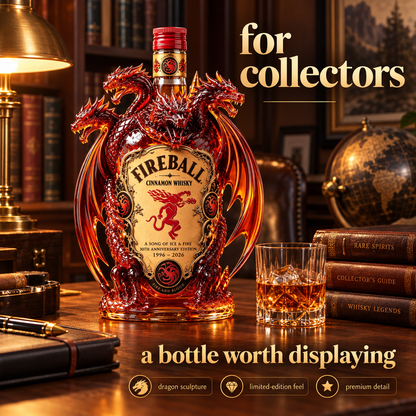 🐉 Legendary Dragon Collector Bottle™ – Sculpted Multi-Head Dragon Display for Home Bar & Gifting