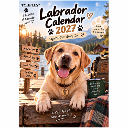 🎄 Christmas Sale – 50% OFF ✨ – Funny 12-Month Wall Calendar for Labrador Lovers & Dog Owners