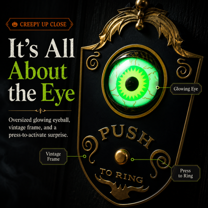 🔔 Ring If You Dare Halloween Doorbell – Glowing Moving Eye Haunted Door Decor