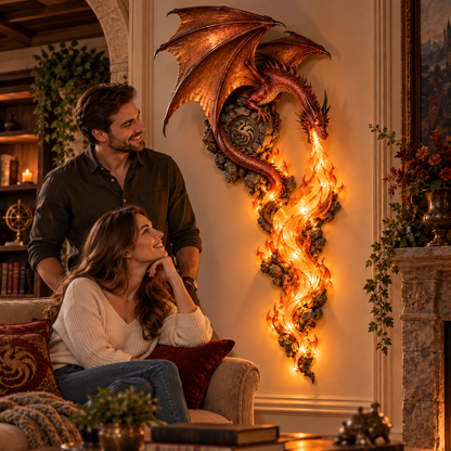 🔥 Last Day 49% OFF – Dragonfire Guardian™ Flame-Glow Wall Sconce – A Legendary Dragon Awakens