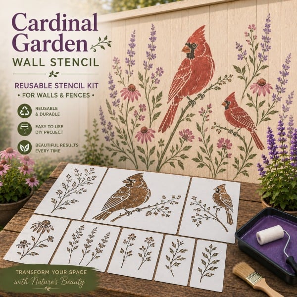 💥 LAST DAY 49% OFF – 🌿 Garden Wall Stencil™ Collection | Make your walls look lively and not monotonous