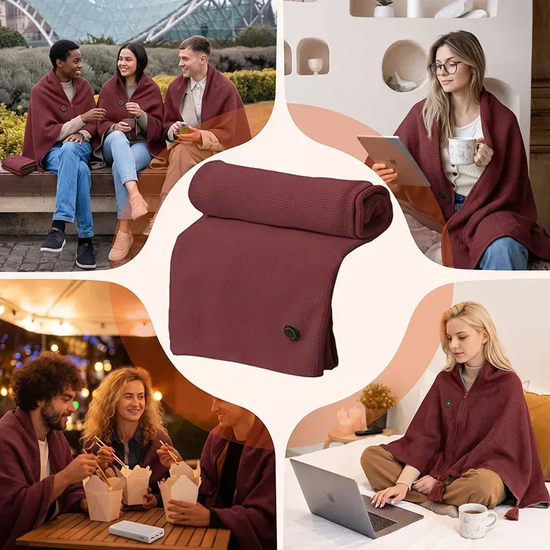 Early Winter Sale: 49% Off -❄️ Portable Heated Blanket Shawl | 15-Second Heating, 3 Heat Levels & Ultra-Soft Winter Comfort 🔥