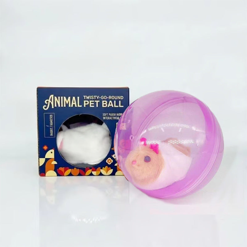 Auto-Rolling Ball with Mouse Hands-Free Play for Indoor Cats