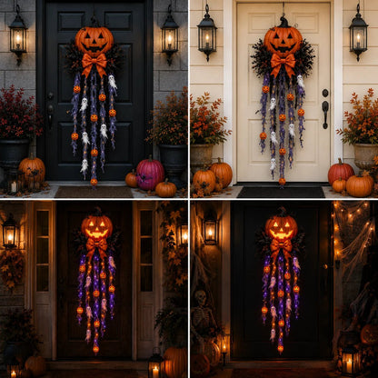 🎃 49% OFF Halloween Limited-Time Deal 👻 Lighted Pumpkin & Ghost Door Cascade