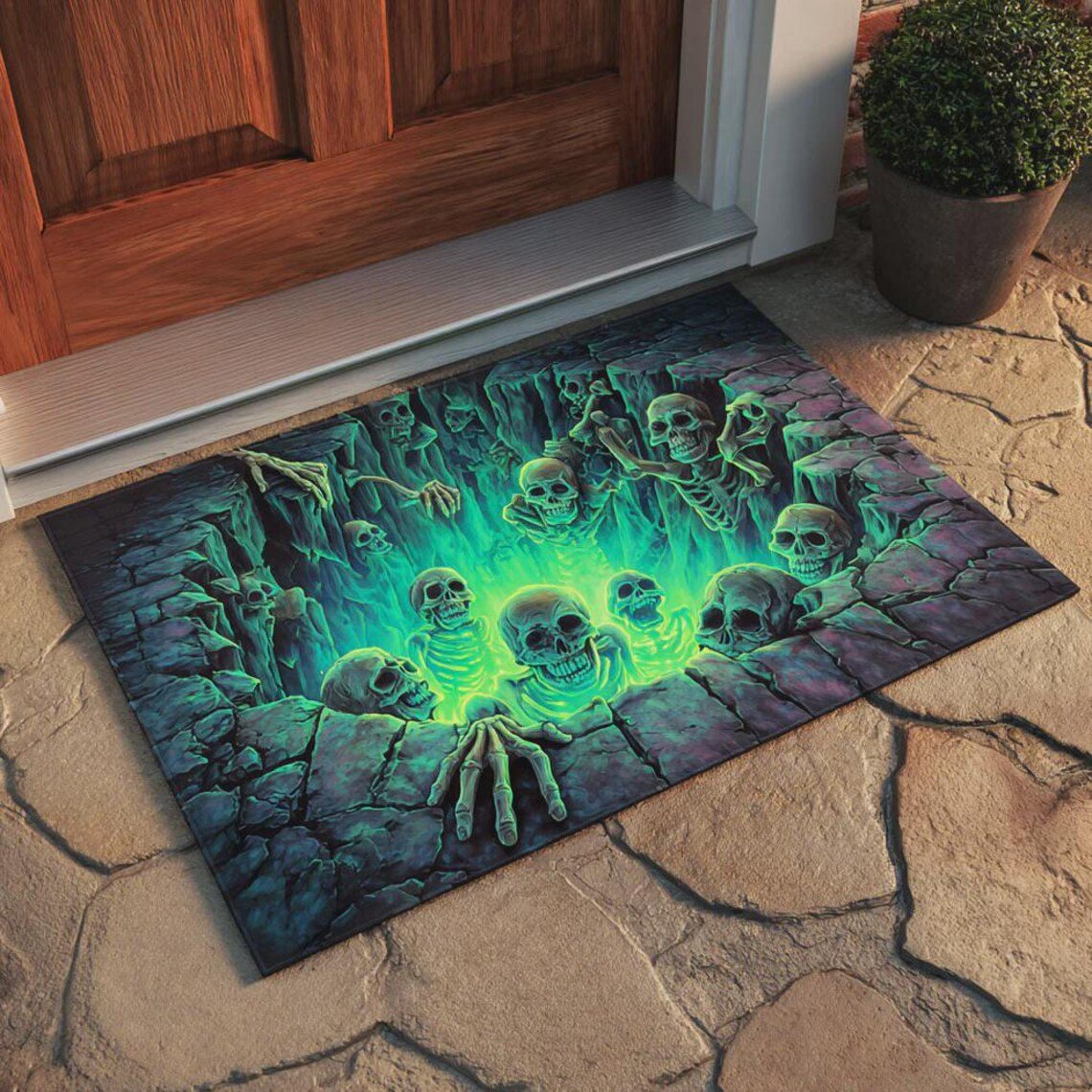 💀 Green Glowing Skeleton Pit