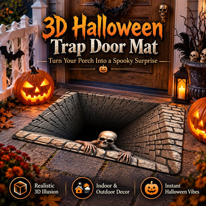 💀 2026 Halloween Hot Sale – Bottomless Skull Pit™ 3D Illusion Rug – Make Everyone Look Twice