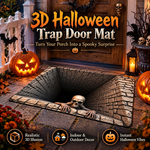 💀 2026 Halloween Hot Sale – Bottomless Skull Pit™ 3D Illusion Rug – Make Everyone Look Twice