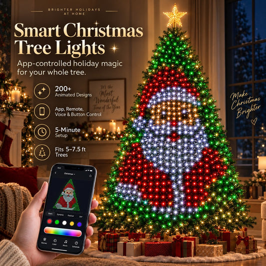 🎄 Christmas Hot Sale – 50% OFF ✨ Smart Christmas Tree Lights – Turn Your Tree Into a Living Light Show
