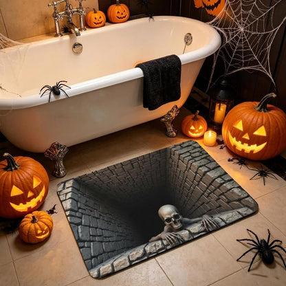 💀 2026 Halloween Hot Sale – Bottomless Skull Pit™ 3D Illusion Rug – Make Everyone Look Twice