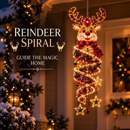✨Christmas Elf Spiral Hanging LED Light – Glowing Holiday Porch & Window Decor