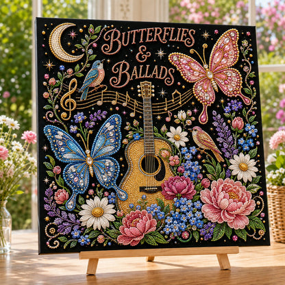 🎤 3D Pearl Country Music Tribute Art Kit – DIY Beaded Keepsake Canvas