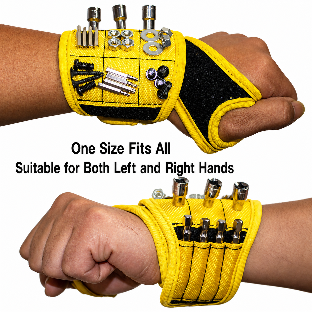 🧲 Magnetic Tool Wristband – Hands-Free Holder for Screws, Bits, Nuts & Bolts
