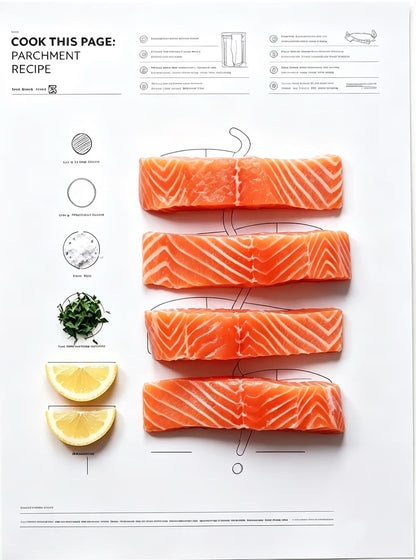 Cut-to-Size Printed Baking Paper – Easy Kitchen, Oven & Meal Prep Sheets