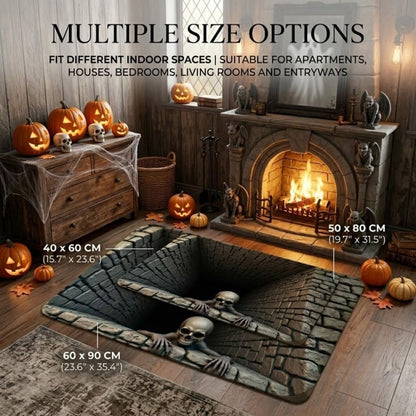 💀 2026 Halloween Hot Sale – Bottomless Skull Pit™ 3D Illusion Rug – Make Everyone Look Twice