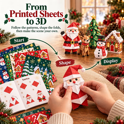 🎄 Paper Christmas Master Set™ – 5-in-1 3D Holiday Craft Kit with 250 Festive Papers