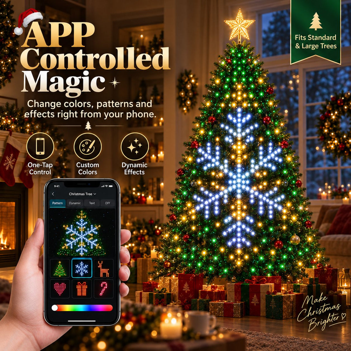 🎄 Christmas Hot Sale – 50% OFF ✨ Smart Christmas Tree Lights – Turn Your Tree Into a Living Light Show