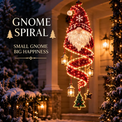 ✨Christmas Elf Spiral Hanging LED Light – Glowing Holiday Porch & Window Decor