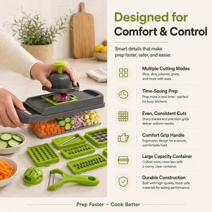 12-in-1 Vegetable Chopper & Slicer — Faster, Easier Meal Prep