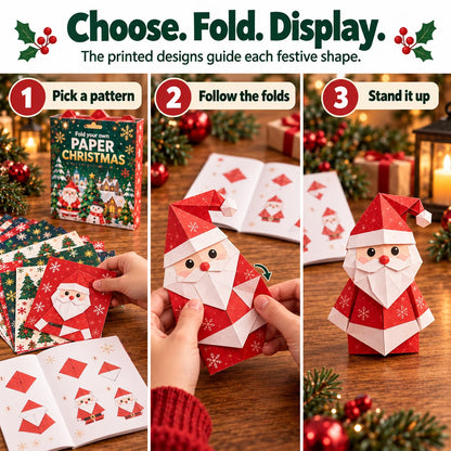 🎄 Paper Christmas Master Set™ – 5-in-1 3D Holiday Craft Kit with 250 Festive Papers