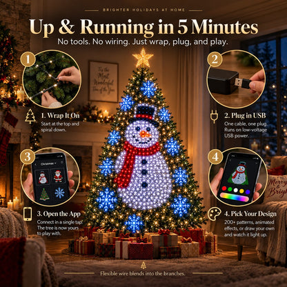 🎄 Christmas Hot Sale – 50% OFF ✨ Smart Christmas Tree Lights – Turn Your Tree Into a Living Light Show