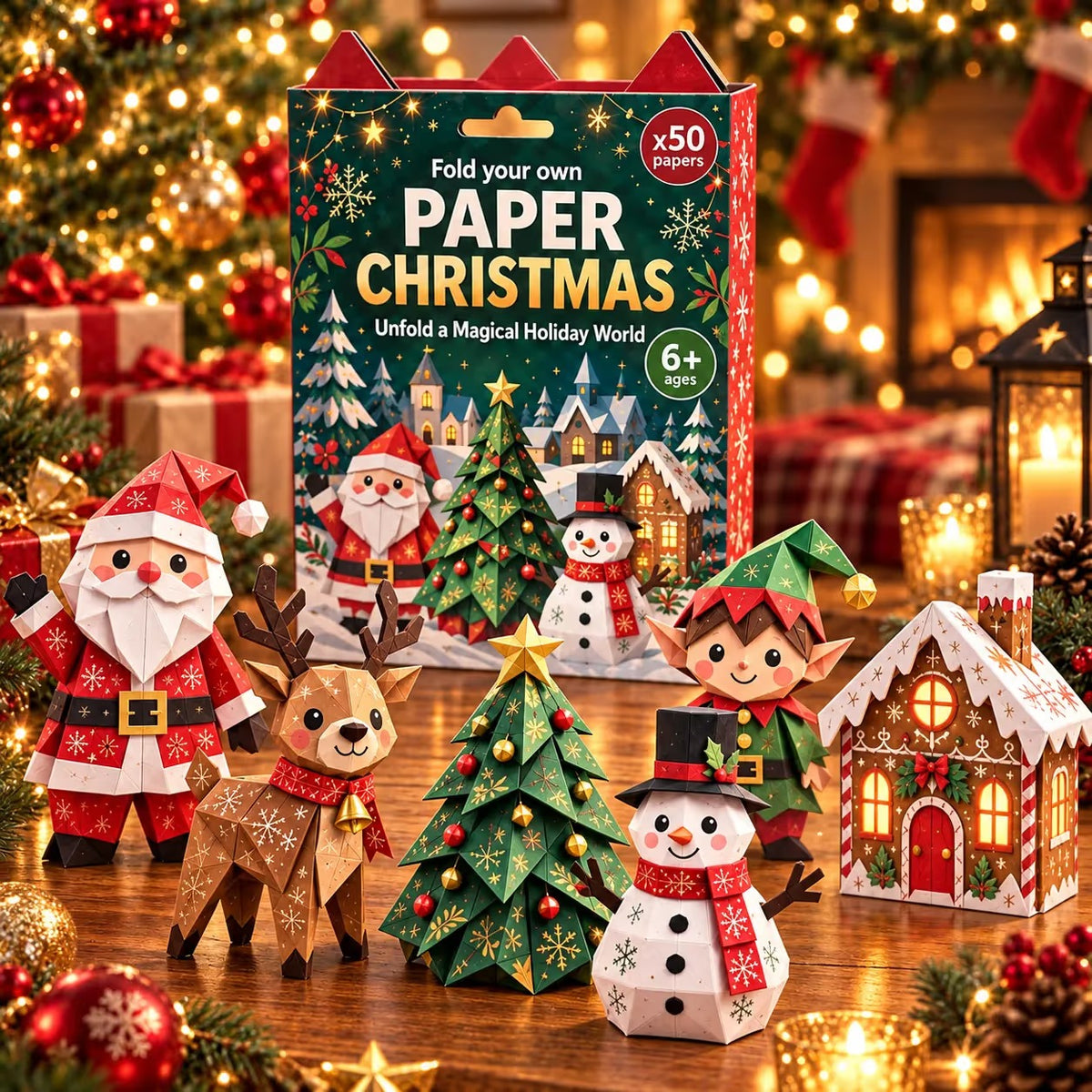 🎄 Paper Christmas Master Set™ – 5-in-1 3D Holiday Craft Kit with 250 Festive Papers