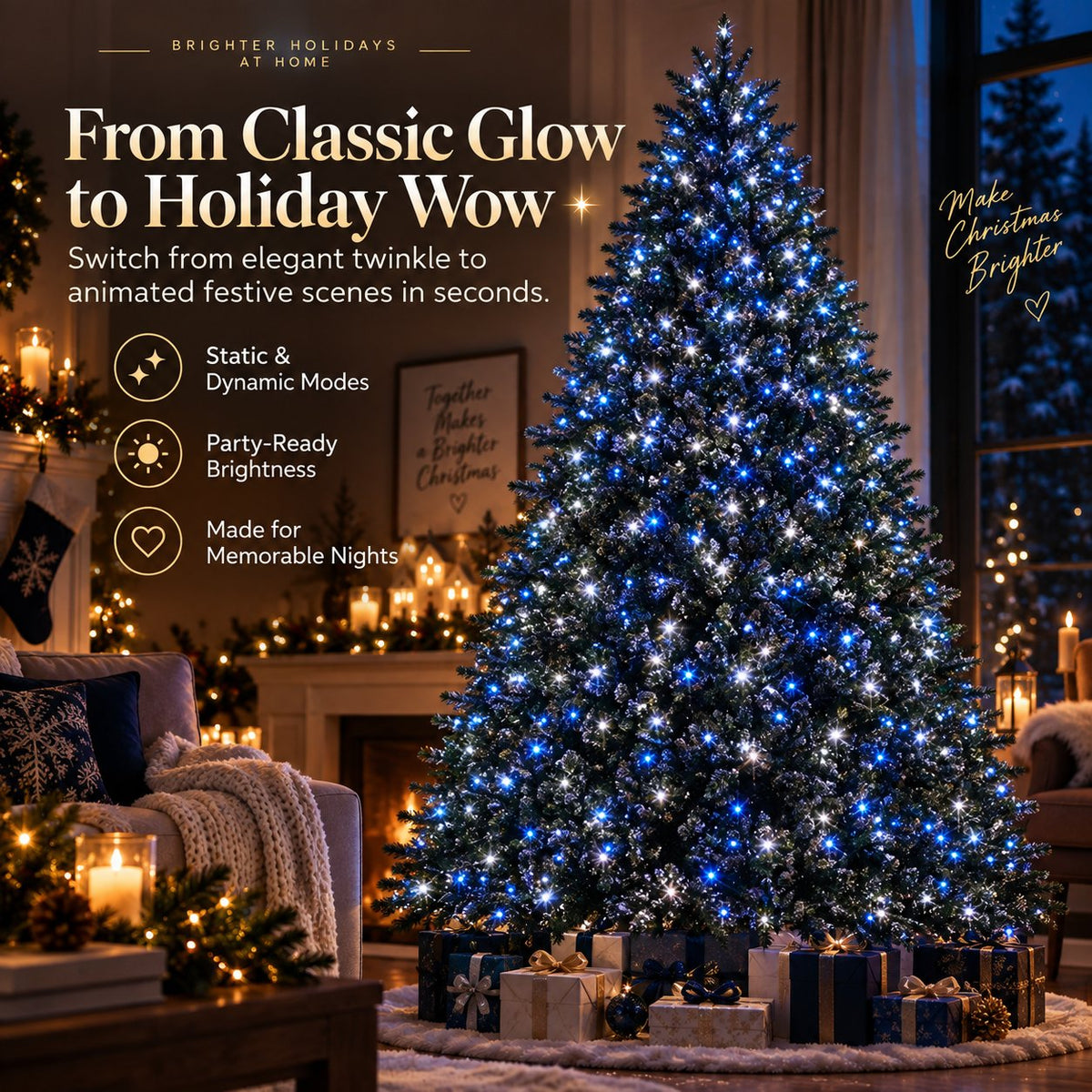 🎄 Christmas Hot Sale – 50% OFF ✨ Smart Christmas Tree Lights – Turn Your Tree Into a Living Light Show