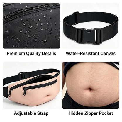 😂 Dad Bod Belly Fanny Pack – Hilarious Realistic Waist Bag with Hidden Storage