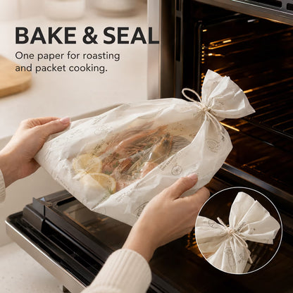 Cut-to-Size Printed Baking Paper – Easy Kitchen, Oven & Meal Prep Sheets
