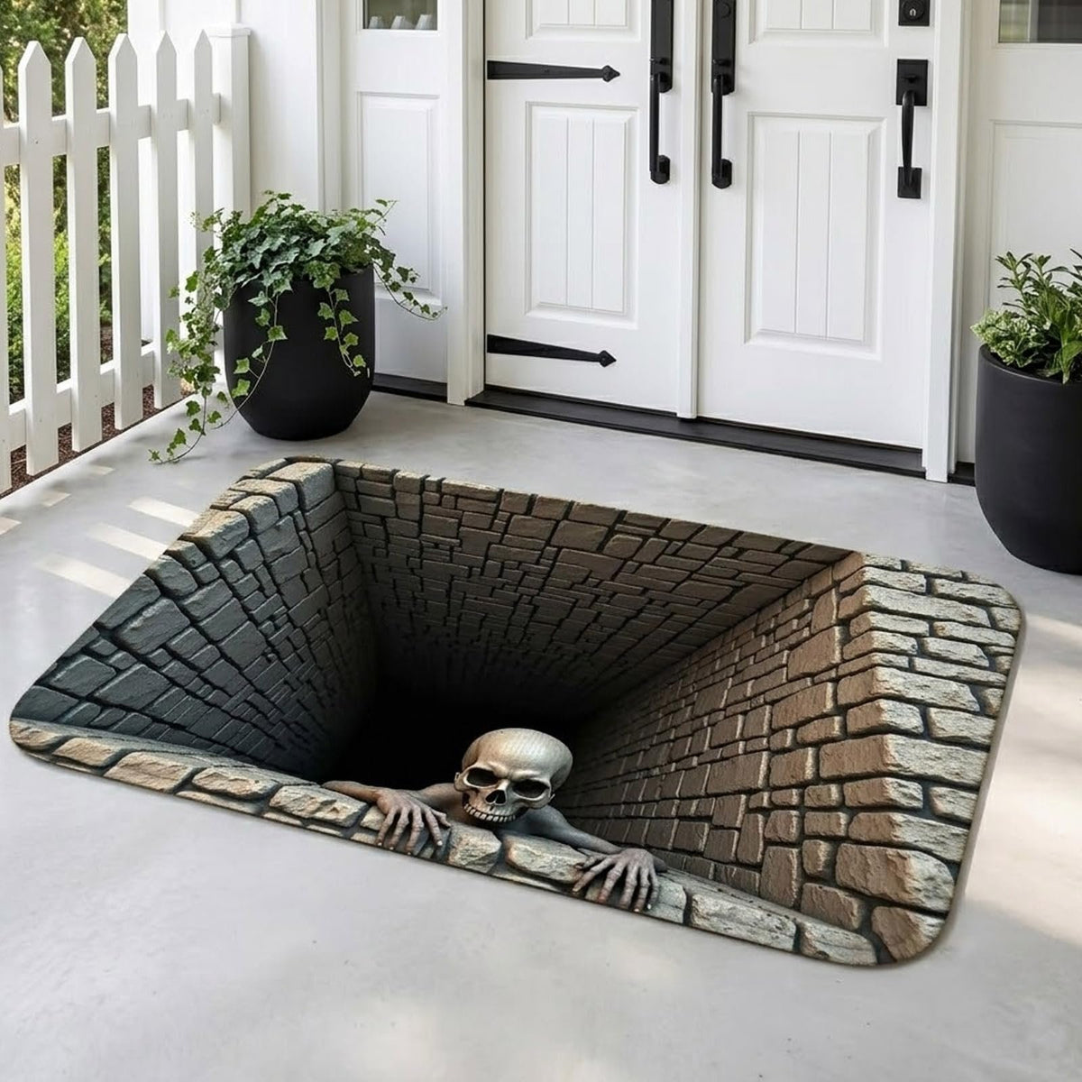 💀 2026 Halloween Hot Sale – Bottomless Skull Pit™ 3D Illusion Rug – Make Everyone Look Twice