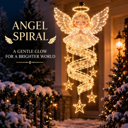 ✨Christmas Elf Spiral Hanging LED Light – Glowing Holiday Porch & Window Decor
