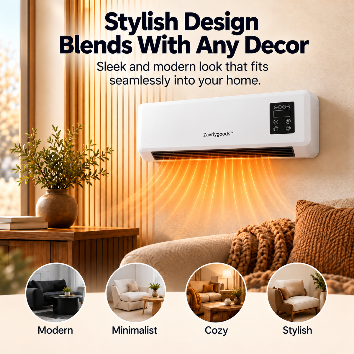 🌞🌞Mounted Space Heater with Thermostat and Remote Control