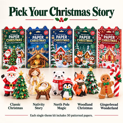 🎄 Paper Christmas Master Set™ – 5-in-1 3D Holiday Craft Kit with 250 Festive Papers
