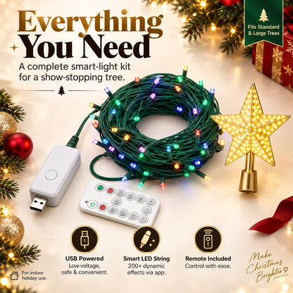 🎄 Christmas Hot Sale – 50% OFF ✨ Smart Christmas Tree Lights – Turn Your Tree Into a Living Light Show